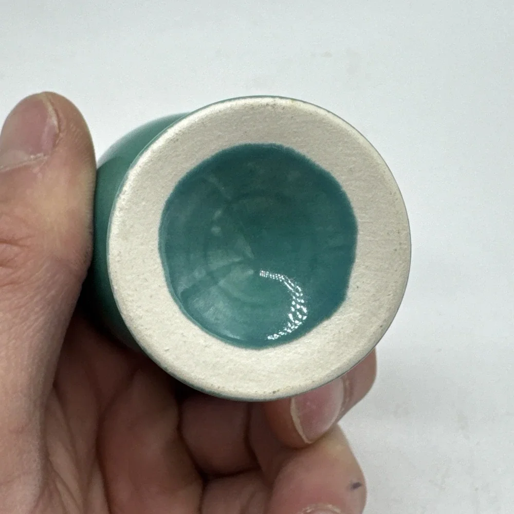 VINTAGE HOMER LAUGHLIN HARLEQUIN SPRUCE GREEN INDIVIDUAL EGG CUP  2.5